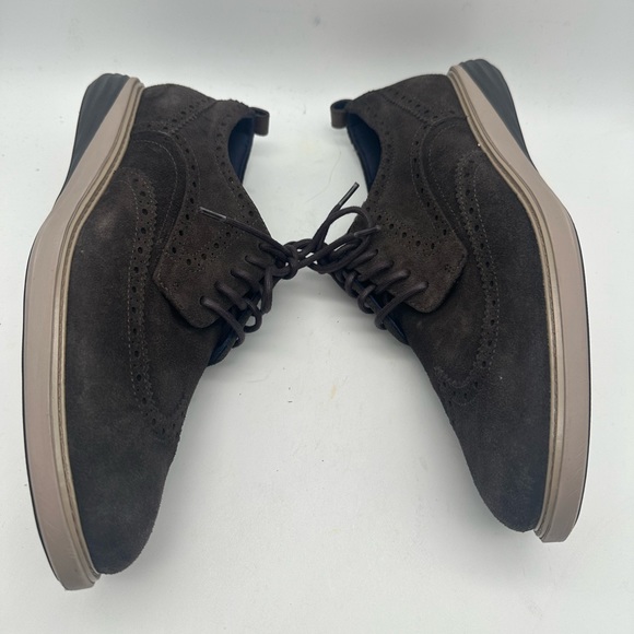 BRAND NEW Cole Haan Grand Evolution Brown Wingtip Oxford Suede C27394 Size 9.5 M - Picture 5 of 8